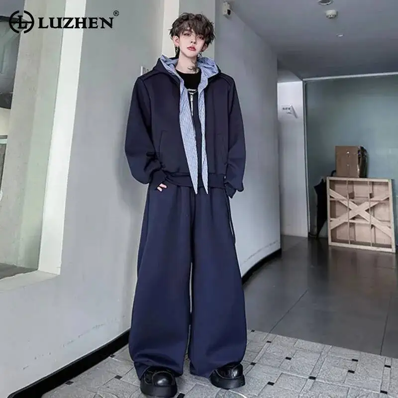 LUZHEN Decorate 2025 Autumn Two-piece Sets Fashion Hooded Ribbon Coat Men's Original Streetwear Loose Wide Leg Sweatpants JY7090
LUZHEN Decorate 2025 Autumn Two-piece Sets Fashion Hooded Ribbon Coat Men's Original Streetwear Loose Wide Leg Sweatpants JY7090
