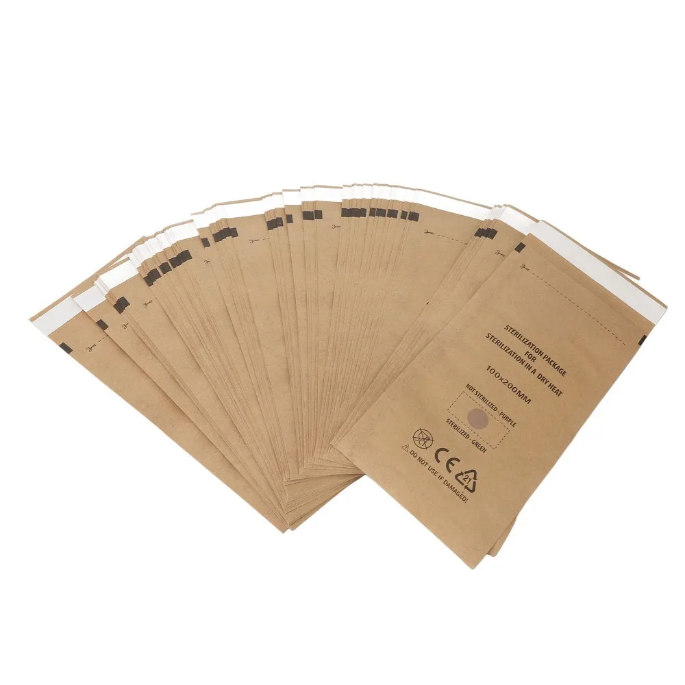 100PCS Kraft Paper Sterilization Pouches Disposable Sterilizable Self Sealing Pouch Sterilizer Bags Nail Salons
100PCS Kraft Paper Sterilization Pouches Disposable Sterilizable Self Sealing Pouch Sterilizer Bags Nail Salons
