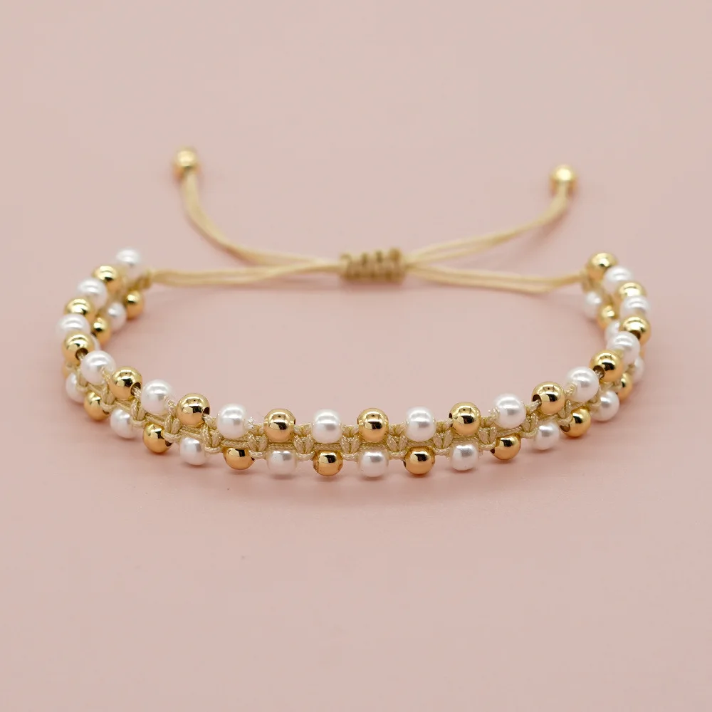 Go2boho New In Minimalist Design Friendship Bracelets For Women Pearl Gold Plated Bead Summer Fashion Jewelry
Go2boho New In Minimalist Design Friendship Bracelets For Women Pearl Gold Plated Bead Summer Fashion Jewelry