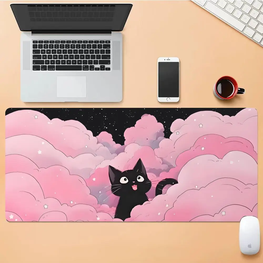 Black Cat Clouds Fast Delivery Keyboard pad lock-edge Extended Mousepad kawaii Pink Purple Office desktop protection pad XXL rug
Black Cat Clouds Fast Delivery Keyboard pad lock-edge Extended Mousepad kawaii Pink Purple Office desktop protection pad XXL rug
