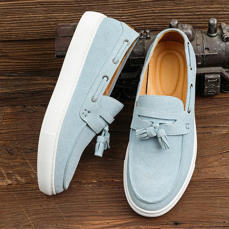 Fashion Brand Men Comfortable Frosted Leather Casual Soft Sole Loafers Brand High Quality New Men's Non Slip Tasseled Driving
Fashion Brand Men Comfortable Frosted Leather Casual Soft Sole Loafers Brand High Quality New Men's Non Slip Tasseled Driving