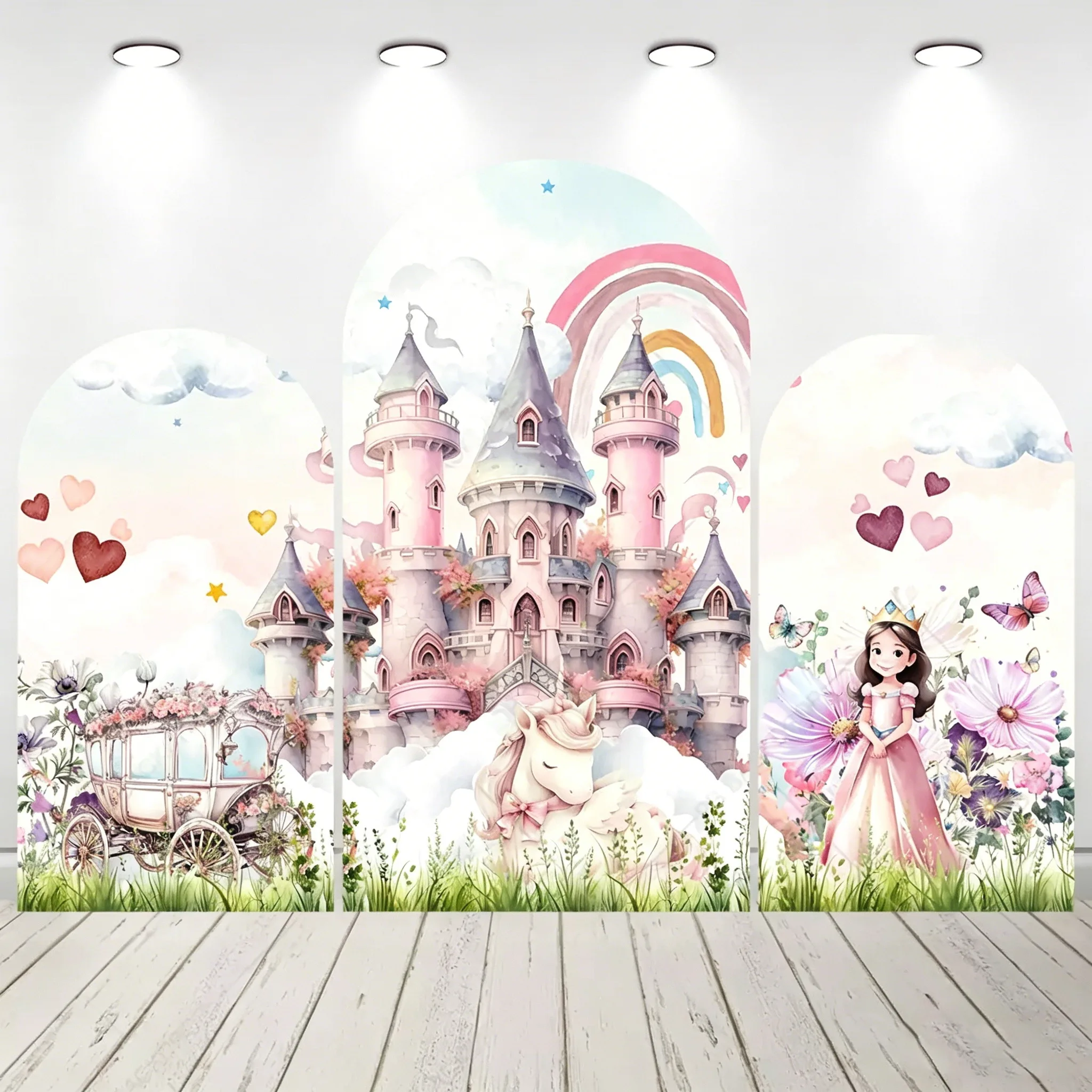 LS Girl 1st Birthday Arch Backdrop Cover A Little Princess is on the Way Castle Carriage Photo Background Baby Show Decor
LS Girl 1st Birthday Arch Backdrop Cover A Little Princess is on the Way Castle Carriage Photo Background Baby Show Decor