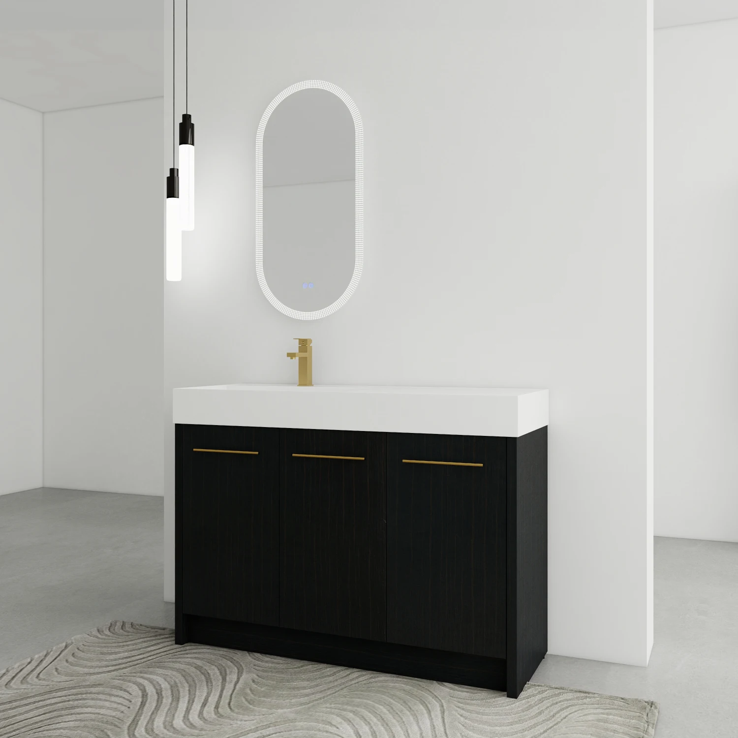 48 Inch Freestanding Bathroom Vanity with Resin Sink, With Soft Closing Door, KD-Package
48 Inch Freestanding Bathroom Vanity with Resin Sink, With Soft Closing Door, KD-Package