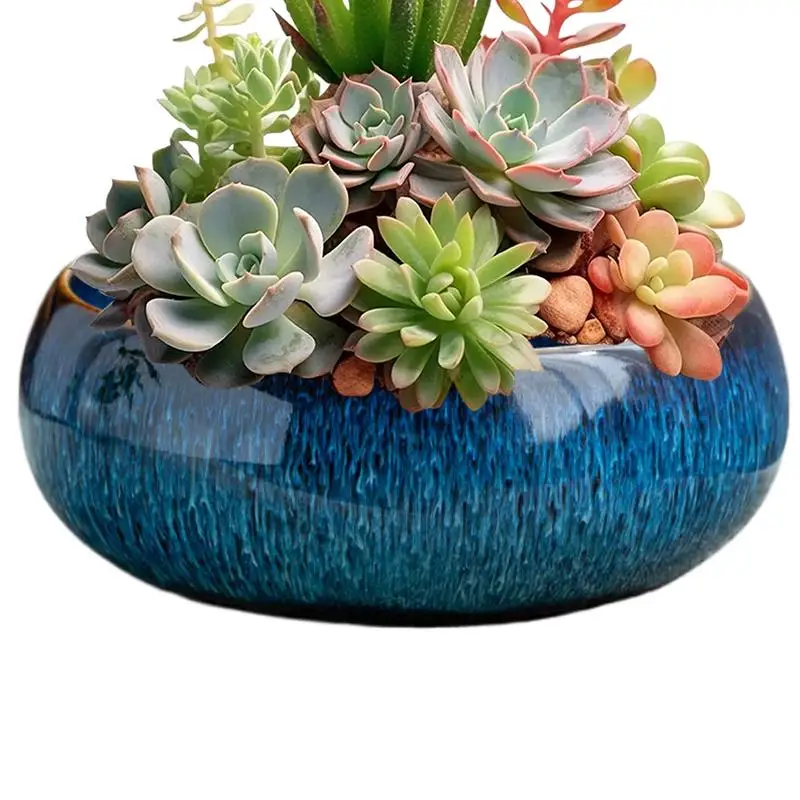 Ceramic Bonsai Bowl Decorative Ceramic Round Bowl Planter Glaze Non-Porous Design Indoor Hydroponics Pot Large Caliber Container
Ceramic Bonsai Bowl Decorative Ceramic Round Bowl Planter Glaze Non-Porous Design Indoor Hydroponics Pot Large Caliber Container