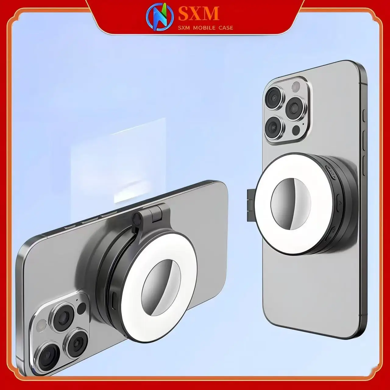 Magnetic Magsefe mobile phone fill light live camera light video conference live broadcast led pocket light mirror
Magnetic Magsefe mobile phone fill light live camera light video conference live broadcast led pocket light mirror
