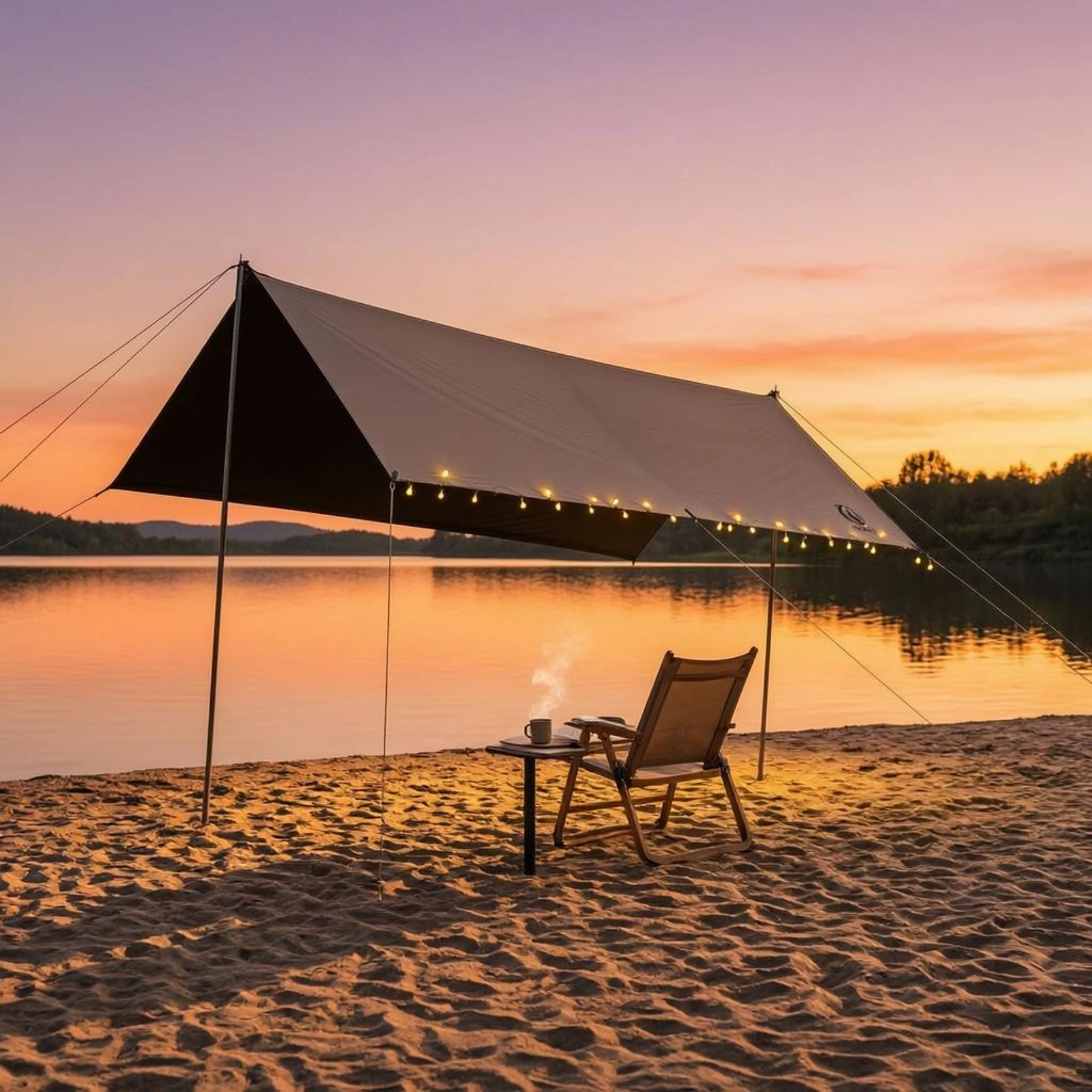 Rectangular Tarp Canopy Khaki Waterproof Camping Tarp Oxford Material Canopy Black Underside
Rectangular Tarp Canopy Khaki Waterproof Camping Tarp Oxford Material Canopy Black Underside