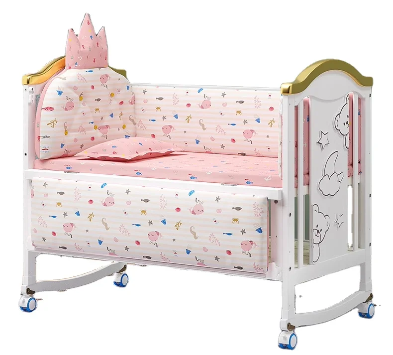 2024 Beautiful European Style Wooden Baby Bed Princess Bed Multifunction Kids Cribs With Pink Pillow and Mattress for Girls
2024 Beautiful European Style Wooden Baby Bed Princess Bed Multifunction Kids Cribs With Pink Pillow and Mattress for Girls