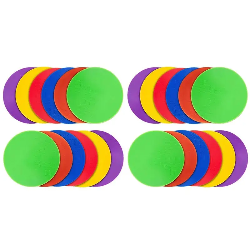 24Pcs Colored Spot Marker Non-Slip Agility Markers Flat Cones Dots For Football Basketball Training Dance Practice
24Pcs Colored Spot Marker Non-Slip Agility Markers Flat Cones Dots For Football Basketball Training Dance Practice