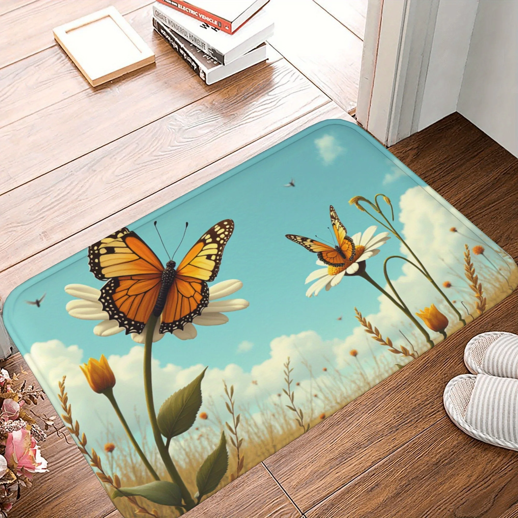 1PC Butterfly Bloom Haven Kitchen Rug Non-Slip Door Mat Pop design Bathroom Rug Bath Mat Carpet for Home Sink Laundry Decoreeree
1PC Butterfly Bloom Haven Kitchen Rug Non-Slip Door Mat Pop design Bathroom Rug Bath Mat Carpet for Home Sink Laundry Decoreeree