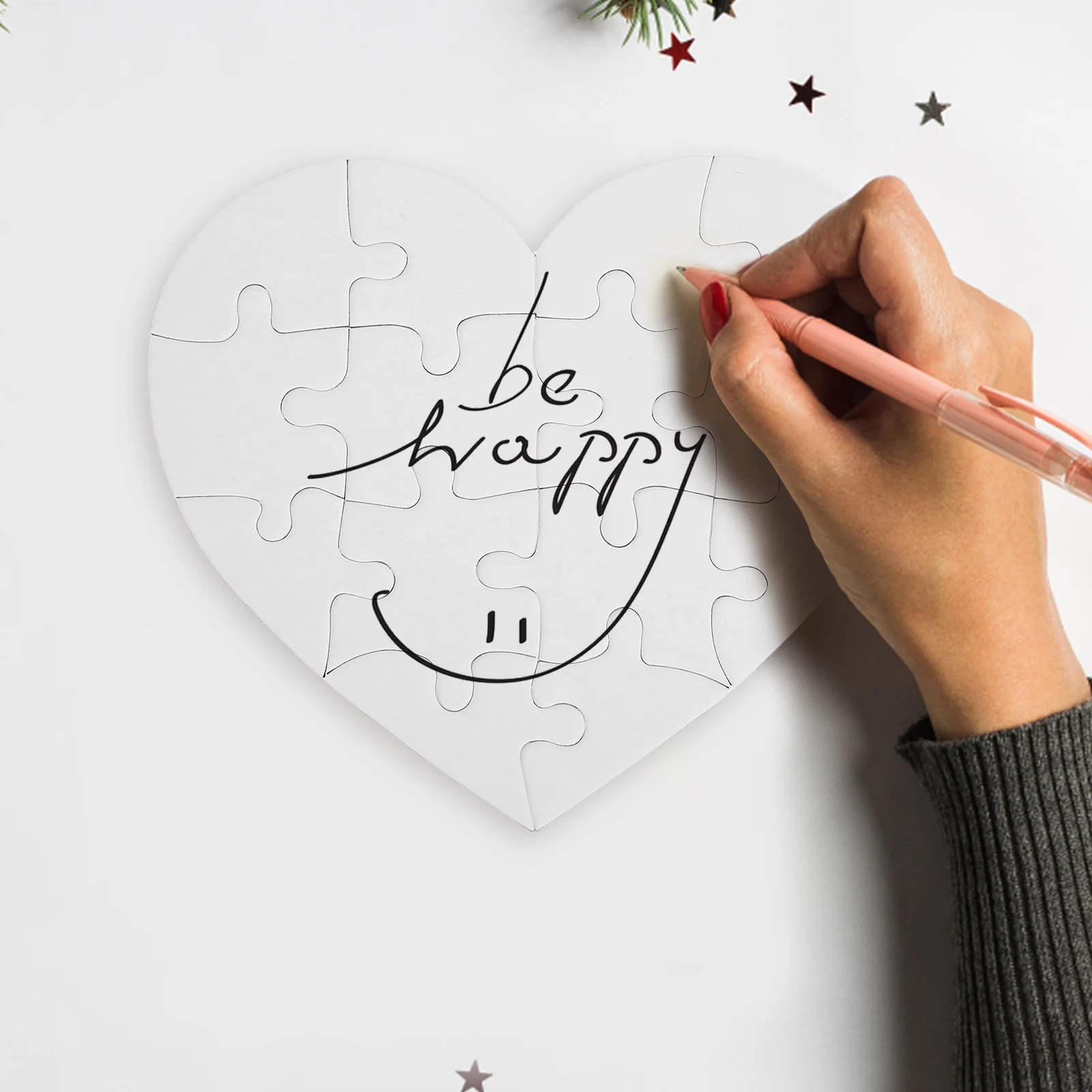 4 set 4 Sets Puzzles For Kids Heart Puzzles Shape White Diy Jigsaw Drawing Craft Activities Sublimation Puzzle
4 set 4 Sets Puzzles For Kids Heart Puzzles Shape White Diy Jigsaw Drawing Craft Activities Sublimation Puzzle