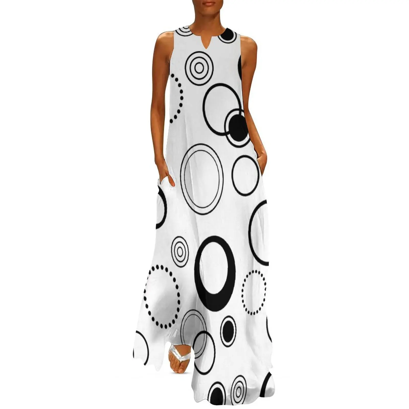 Retro Swinging Sixties Black and White Long Dress ladies dresses for special occasion Women's summer long dress Dress
Retro Swinging Sixties Black and White Long Dress ladies dresses for special occasion Women's summer long dress Dress