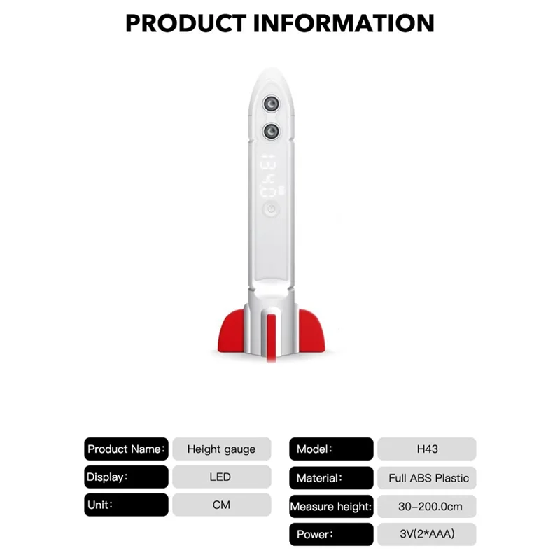 Height Measuring Stadiometer Portable Ultrasound Handheld Height Measuring Ruler With Bluetooth For Kids-ABGL
Height Measuring Stadiometer Portable Ultrasound Handheld Height Measuring Ruler With Bluetooth For Kids-ABGL