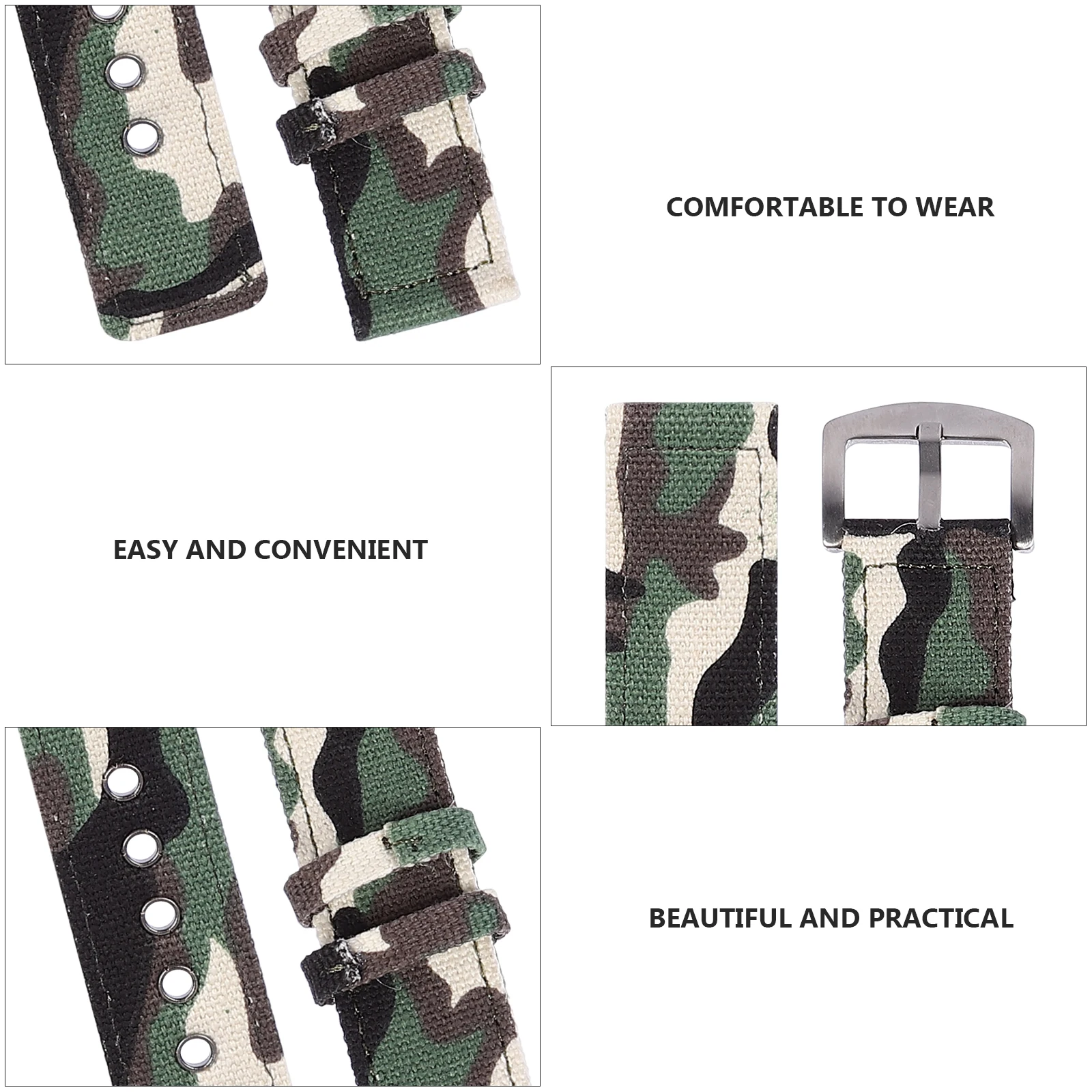 2Pcs Canvas Watch Strap Camouflage Nylon B Comfortable Long Life Durable Wristb Practical Accessories
2Pcs Canvas Watch Strap Camouflage Nylon B Comfortable Long Life Durable Wristb Practical Accessories