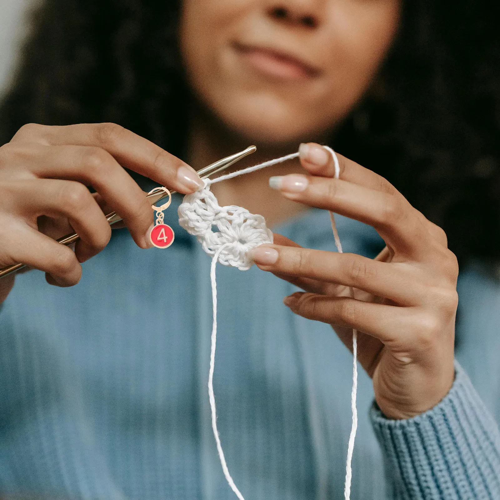 Alloy Round Stitch Markers Knitting Ring Counter Recorder Crochet Row Holder Rings
Alloy Round Stitch Markers Knitting Ring Counter Recorder Crochet Row Holder Rings