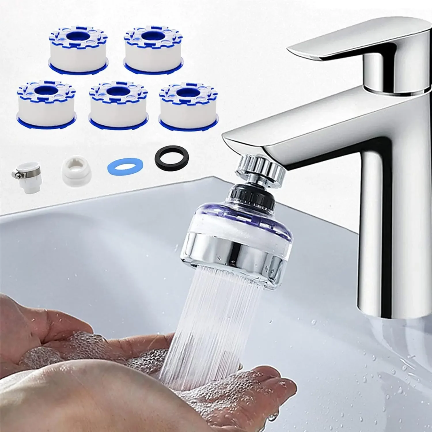 Sink Water Filter Faucet Bathroom Faucet Filter 360° Rotating Faucet Filters Purifier Kitchen Tap Filtration Removes Chlorine
Sink Water Filter Faucet Bathroom Faucet Filter 360° Rotating Faucet Filters Purifier Kitchen Tap Filtration Removes Chlorine