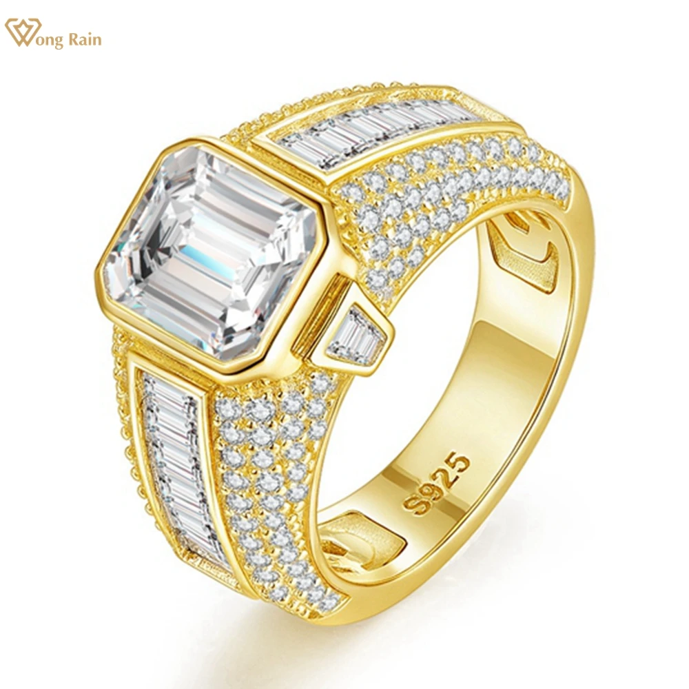 Wong Rain Solid 925 Sterling Silver 3EX VVS1 D Color Emerald Cut 4CT Real Moissanite Diamonds Gems Engagement Rings Fine Jewelry
Wong Rain Solid 925 Sterling Silver 3EX VVS1 D Color Emerald Cut 4CT Real Moissanite Diamonds Gems Engagement Rings Fine Jewelry