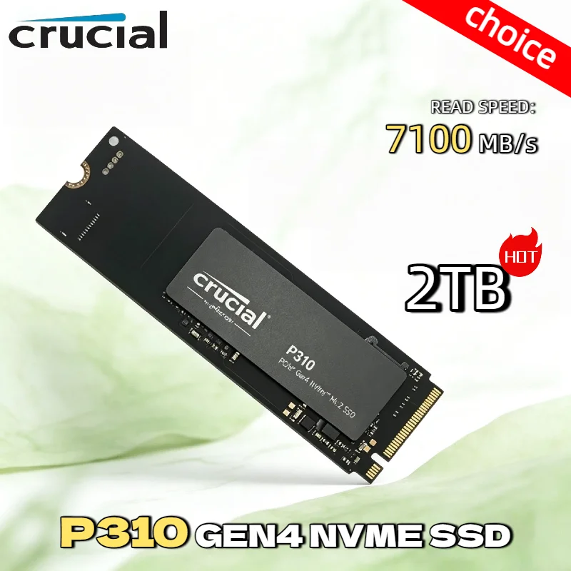 1TB 2TB Crucial P310 2280 PCIe Gen4 3D NAND NVMe M.2 SSD Up to 7100 MB/s Internal Solid State Drive OEM PACKAGE PC
1TB 2TB Crucial P310 2280 PCIe Gen4 3D NAND NVMe M.2 SSD Up to 7100 MB/s Internal Solid State Drive OEM PACKAGE PC