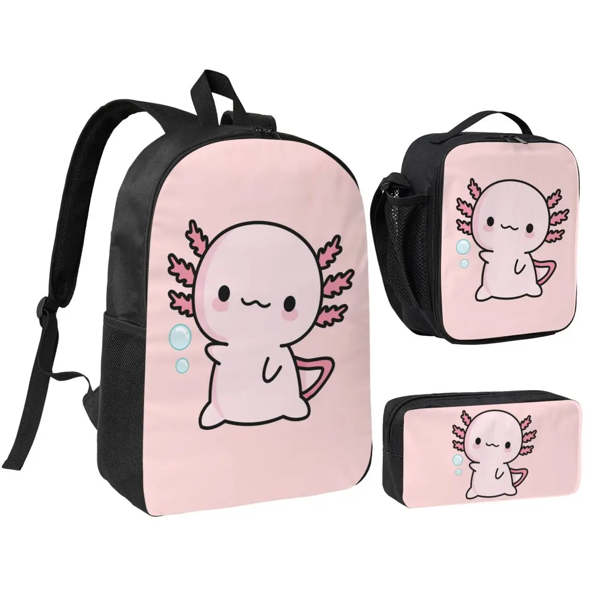 Cute Axolotl Salute Backpack Boys Girls BookBag School Bag Shoulder Bags 3ps Insulated Lunch Bag Pencil Case
Cute Axolotl Salute Backpack Boys Girls BookBag School Bag Shoulder Bags 3ps Insulated Lunch Bag Pencil Case
