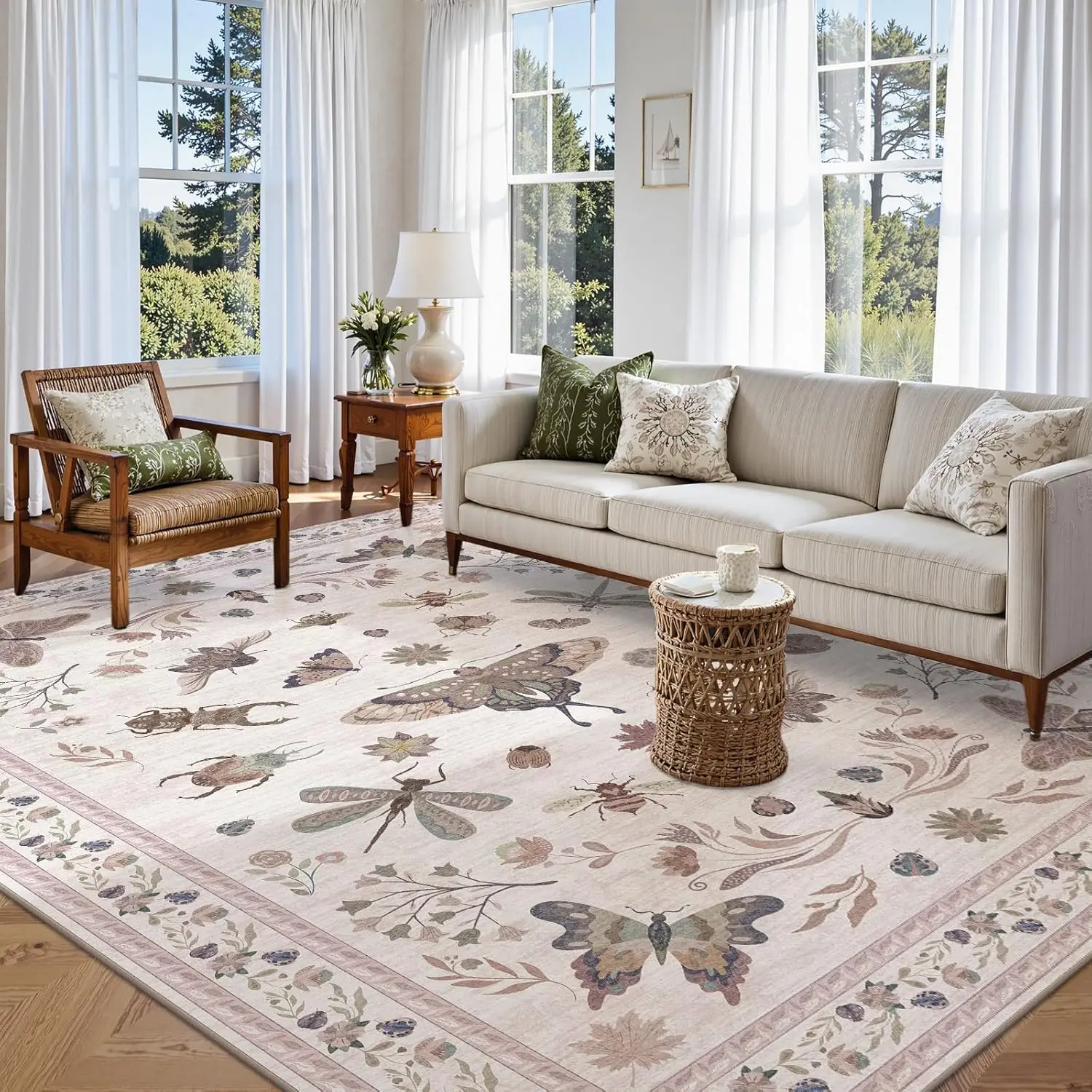Living Room Carpet Soft Non-slip Machine Washable Floor Mat Large Size Carpets Insect and Butterfly Print Bedroom Rug Home Decor
Living Room Carpet Soft Non-slip Machine Washable Floor Mat Large Size Carpets Insect and Butterfly Print Bedroom Rug Home Decor