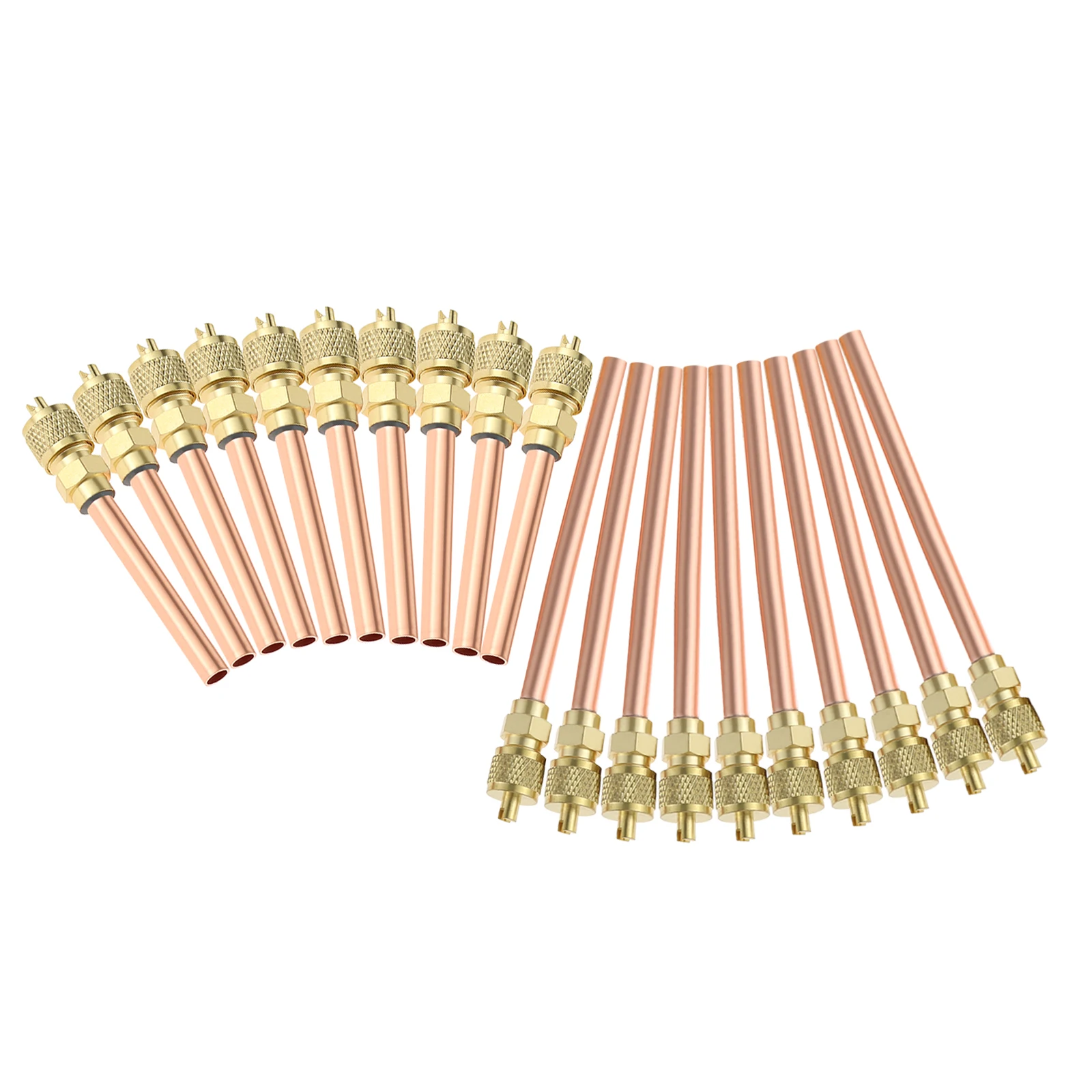 20pcs/kit Access Service Copper Valves 3.54" + 2" Stem Filling Poppet Valve 1/4" SAE x 1/4" OD Core Air Conditioner Refrigerator
20pcs/kit Access Service Copper Valves 3.54" + 2" Stem Filling Poppet Valve 1/4" SAE x 1/4" OD Core Air Conditioner Refrigerator