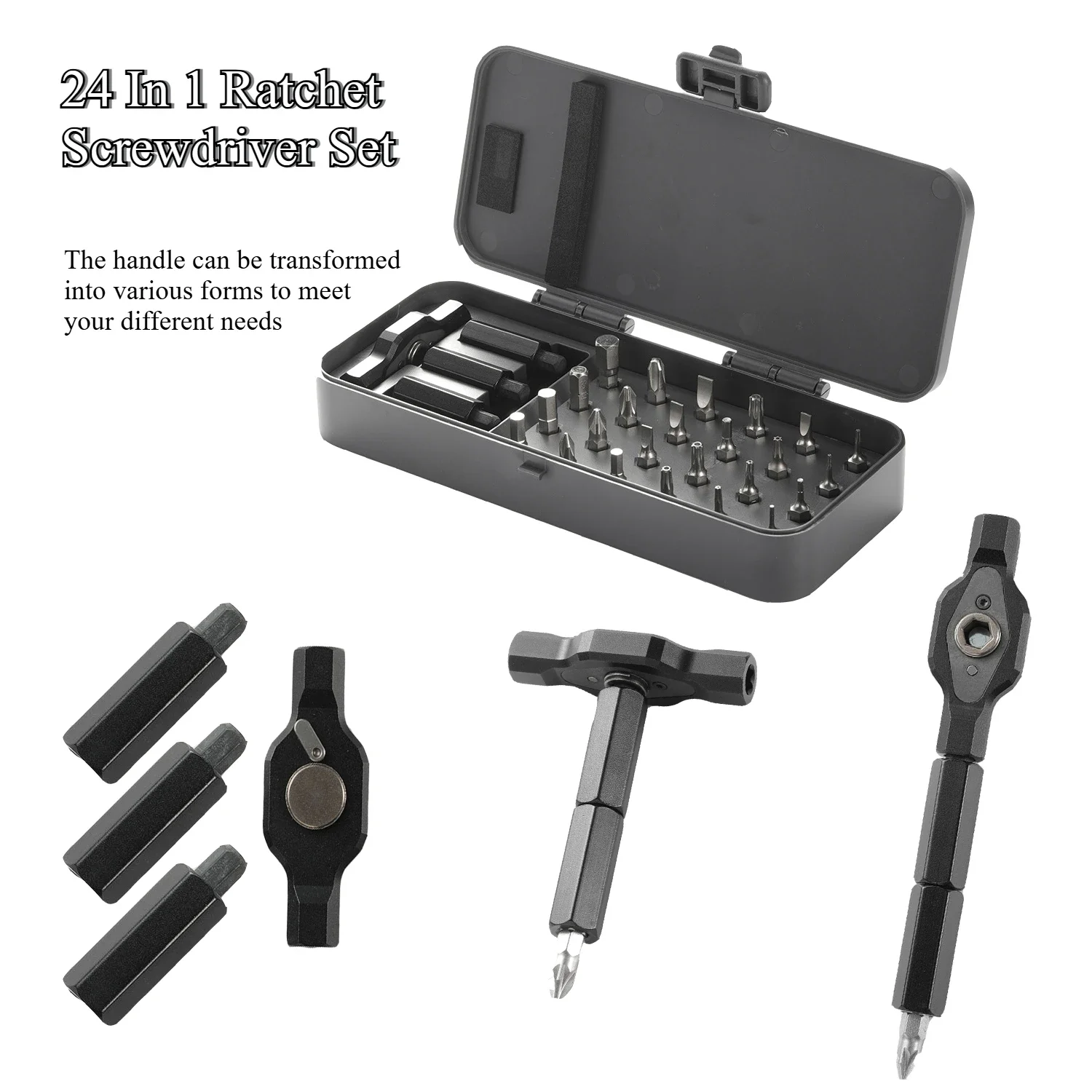 24-in-1 Multi-Function Ratchet Set For Car Motorcycle Bicycle Repair Tools Combination Repair Wrench Socket Spanner Screwdriver
24-in-1 Multi-Function Ratchet Set For Car Motorcycle Bicycle Repair Tools Combination Repair Wrench Socket Spanner Screwdriver