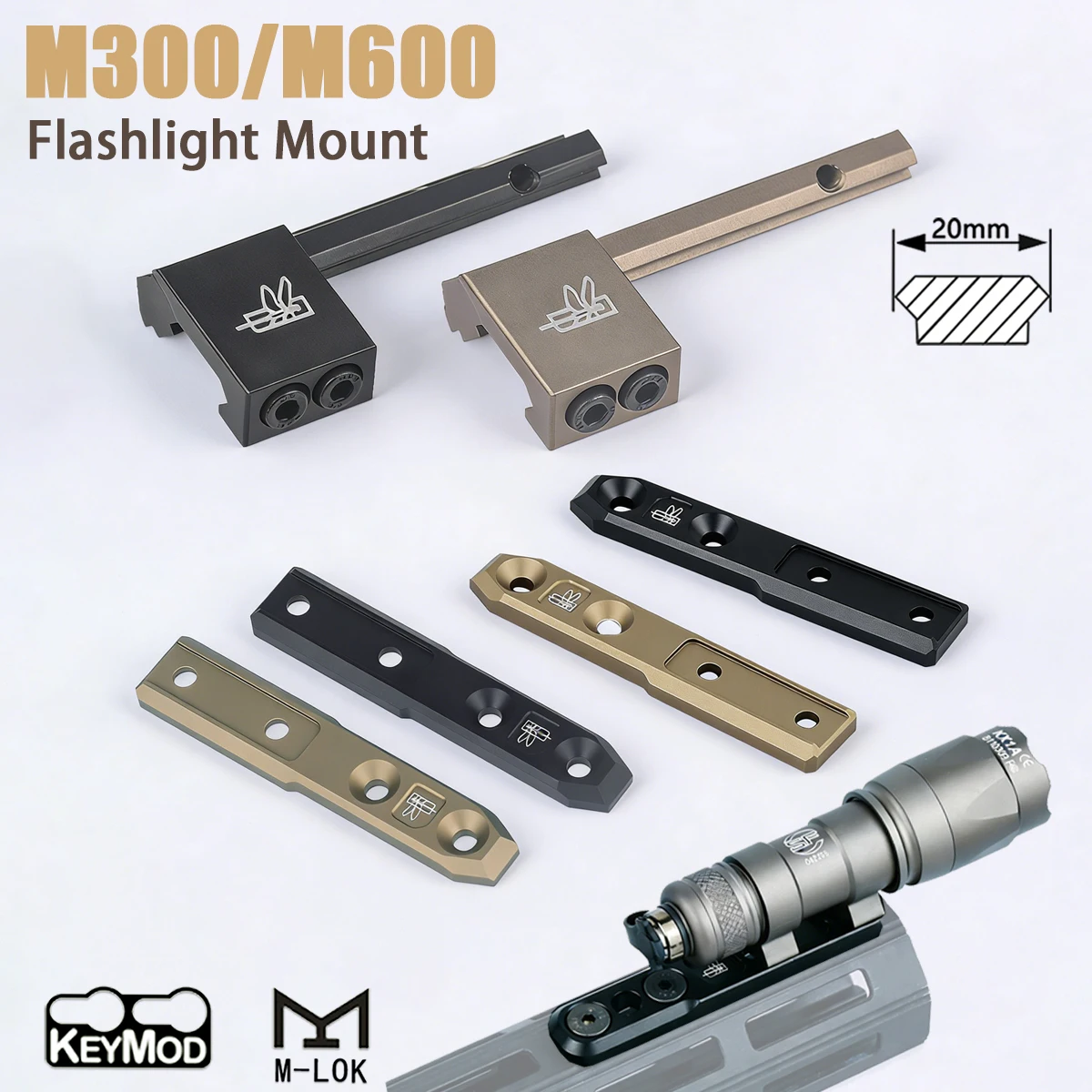 Tactical Surefire M300 M600 Adaptive Light Offset Mount Dragonfly M600B Flashlight Side Base for 20mm MLOK KEYMOD M600C Light
Tactical Surefire M300 M600 Adaptive Light Offset Mount Dragonfly M600B Flashlight Side Base for 20mm MLOK KEYMOD M600C Light