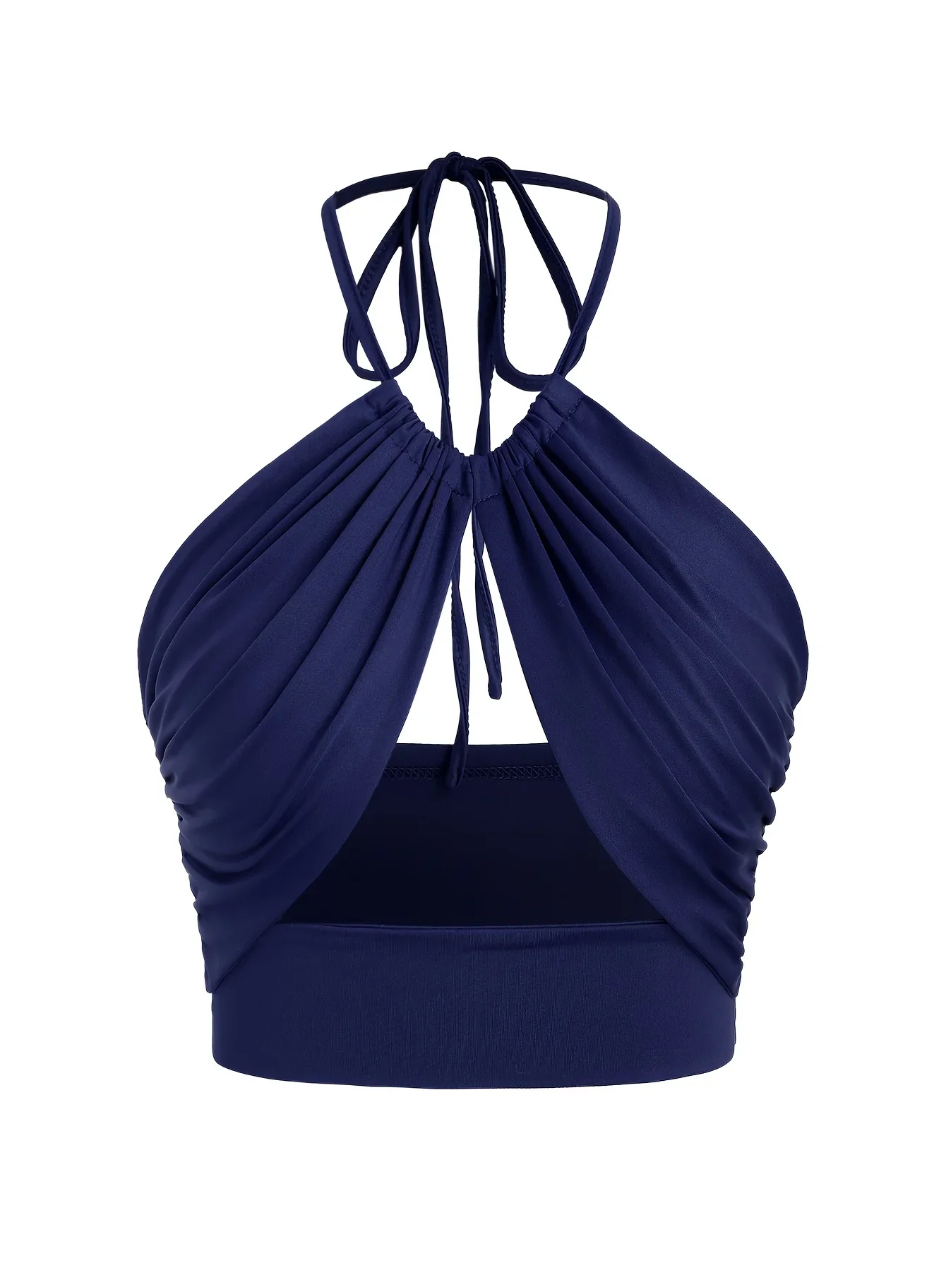 Europe and the United States solid color hanging neck small tube top hollowed out umbilical slim hot girl suspender vest 
Europe and the United States solid color hanging neck small tube top hollowed out umbilical slim hot girl suspender vest