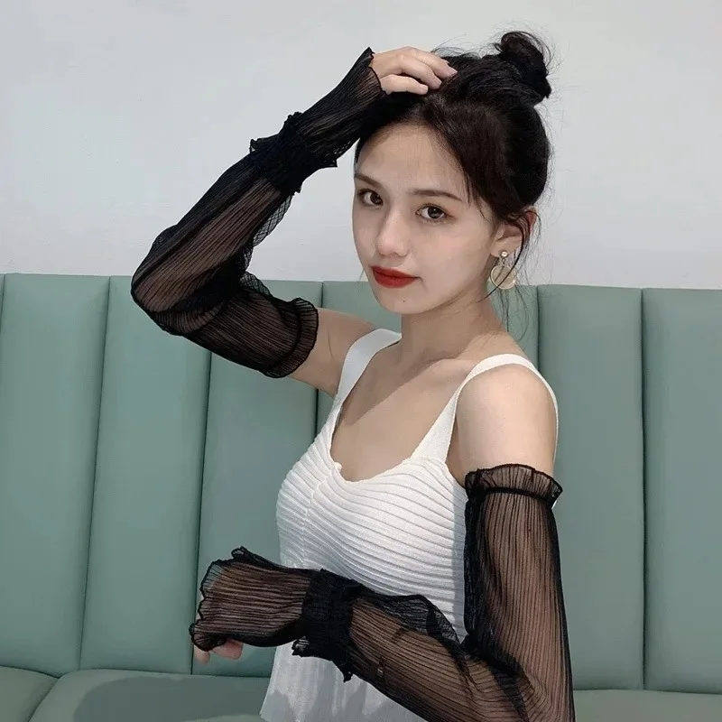 Summer Trendy Simple Ice Silk Flared Sleeves Women Outdoor Sun Protection Arm Sleeves Travel Commute Driving Cycling Sleeves
Summer Trendy Simple Ice Silk Flared Sleeves Women Outdoor Sun Protection Arm Sleeves Travel Commute Driving Cycling Sleeves