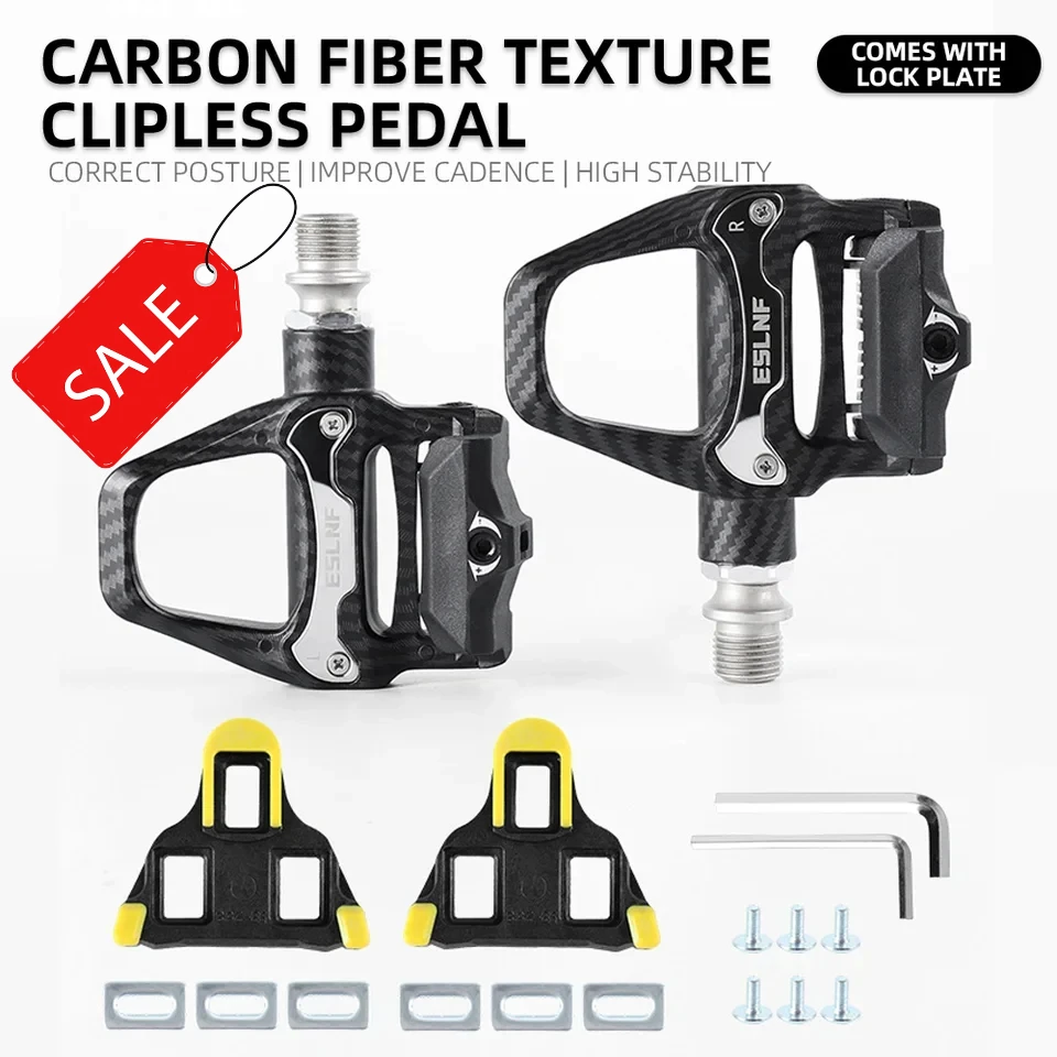 High Quality bike lock pedal Quick locking Carbon Pattern aluminum alloy pedal, Peilin with lock plate bicycle riding equipment
High Quality bike lock pedal Quick locking Carbon Pattern aluminum alloy pedal, Peilin with lock plate bicycle riding equipment
