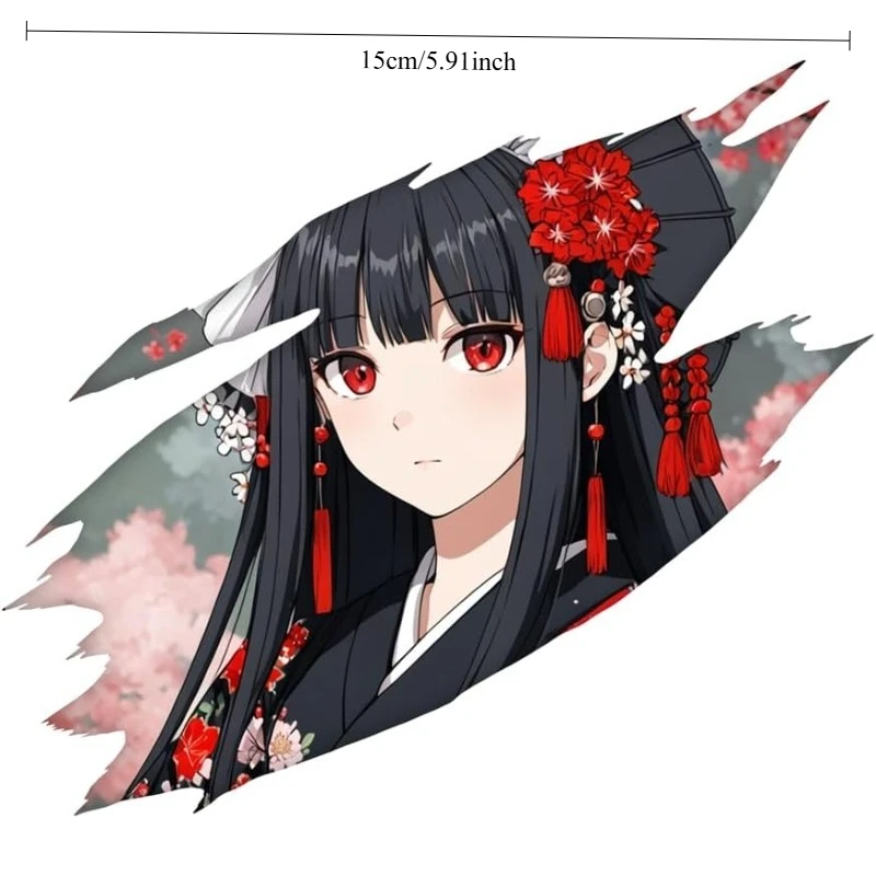 Anime Samurai Girl Torn Vinyl Sticker, Red Eyes Decal for Car Window Motorcycle Helmet
Anime Samurai Girl Torn Vinyl Sticker, Red Eyes Decal for Car Window Motorcycle Helmet