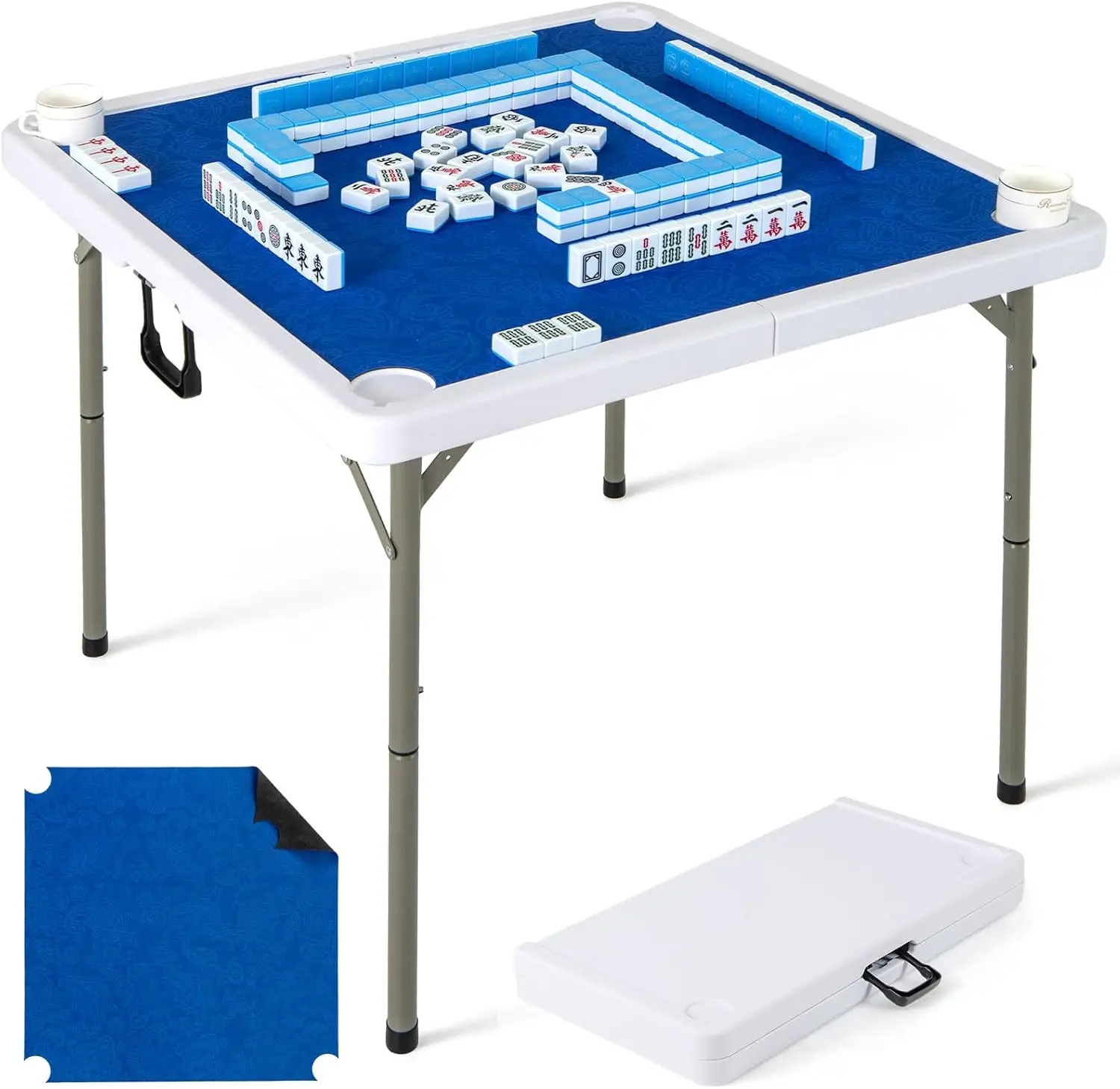 Goplus Mahjong Table, 35" Square Folding Card Table w/4Cup Holders, Anti Slip Mat, HDPE Tabletop, Metal Legs, Portable Mahjong G
Goplus Mahjong Table, 35" Square Folding Card Table w/4Cup Holders, Anti Slip Mat, HDPE Tabletop, Metal Legs, Portable Mahjong G