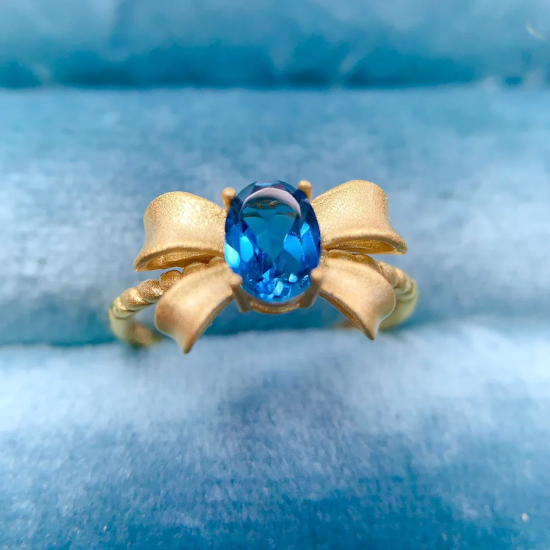 5x7mm Natural Swiss Blue Topaz Ring, Handmade 925 Sterling Silver Bow-tie Ring Spessartite Ring, Gift for Her, Anniversary Gift
5x7mm Natural Swiss Blue Topaz Ring, Handmade 925 Sterling Silver Bow-tie Ring Spessartite Ring, Gift for Her, Anniversary Gift