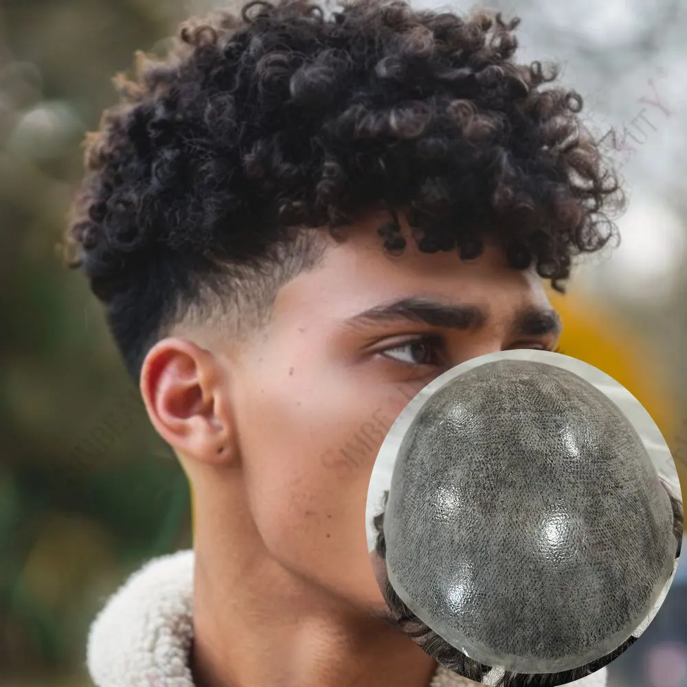 0.1mm Injection Skin Full PU Base 8mm Afro Curly Men's Toupee Human Hair System Unit Undetectable Male Hair Capillary Prosthesis
0.1mm Injection Skin Full PU Base 8mm Afro Curly Men's Toupee Human Hair System Unit Undetectable Male Hair Capillary Prosthesis