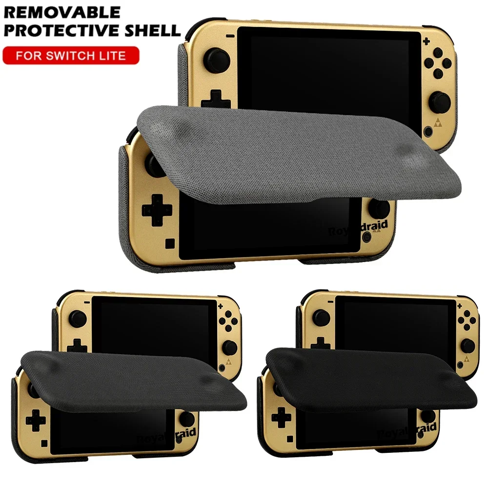 NEW For Switch Lite Protective Case Grey Flip Cover Detachable Magnetic Shell 360° All-Around Protection for Switch Lite