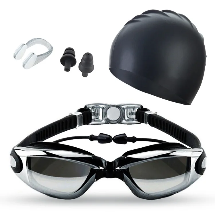 Adult swimming goggles set swimming goggles swimming cap waterproof and anti-fog electroplating high definition swimming glasses
Adult swimming goggles set swimming goggles swimming cap waterproof and anti-fog electroplating high definition swimming glasses