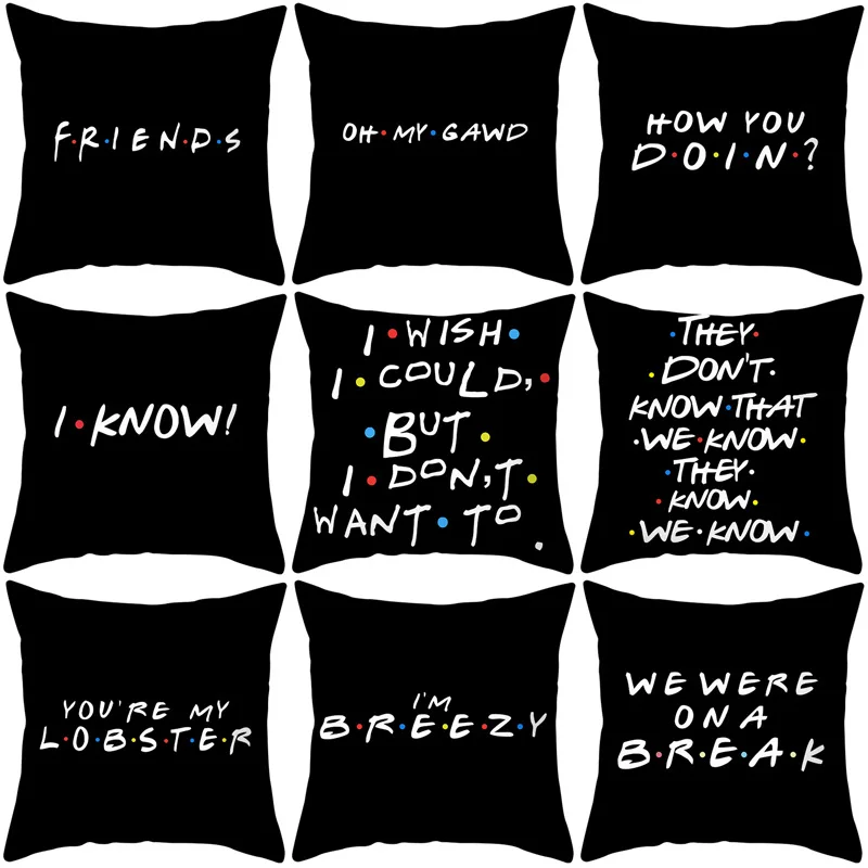Funny Black Letter Pillowcase Sofa Living Room Aesthetics Square Pillow Case Home Decoration Friend Gift Pillow Cover 45x45 Cm
Funny Black Letter Pillowcase Sofa Living Room Aesthetics Square Pillow Case Home Decoration Friend Gift Pillow Cover 45x45 Cm