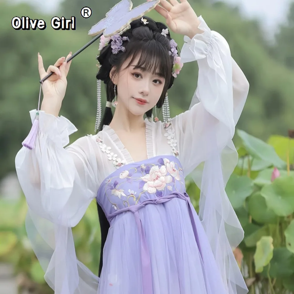 Женская одежда Hanfu с вышитыми цветами, древний костюм в сказочном стиле, оригинальное китайское платье Hanfu, вечерние костюмы принцессы для косплея
Женская одежда Hanfu с вышитыми цветами, древний костюм в сказочном стиле, оригинальное китайское платье Hanfu, вечерние костюмы принцессы для косплея