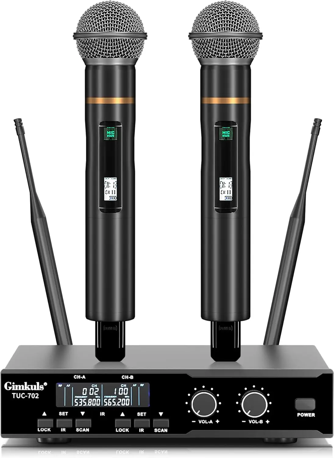 Wireless Professional Microphone System Cordless Handheld Dynamic Mic Dual UHF 200 Channel Metal Microphones 328ft Long Range
Wireless Professional Microphone System Cordless Handheld Dynamic Mic Dual UHF 200 Channel Metal Microphones 328ft Long Range