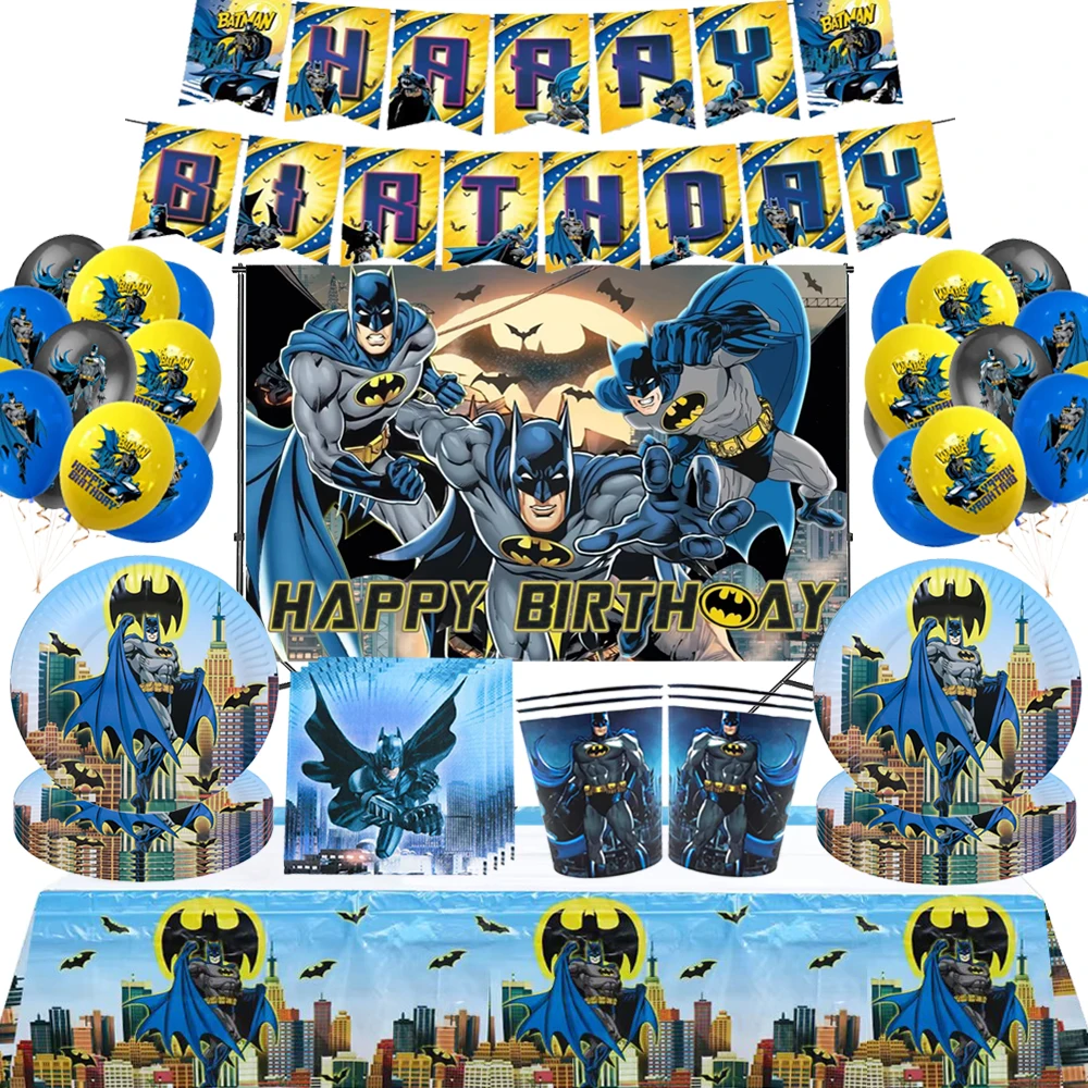 The Dark Hero Birthday Party Decor Disposable Plate Cup Tablecloth Balloon Gift Bag Backdrop Hero Baby Shower Boy Party Supplies
The Dark Hero Birthday Party Decor Disposable Plate Cup Tablecloth Balloon Gift Bag Backdrop Hero Baby Shower Boy Party Supplies