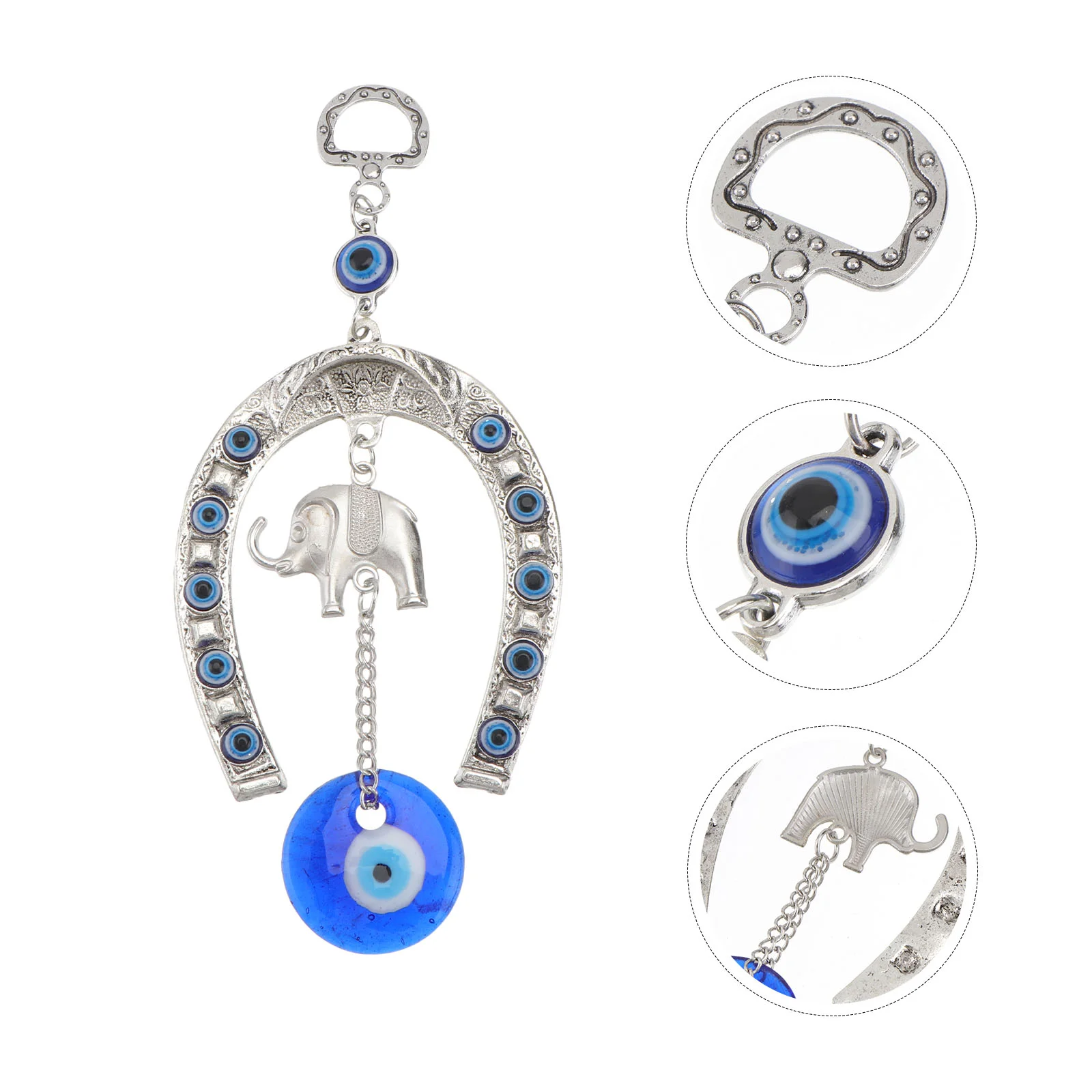 Blue Eye Charm Gift Turkish Eyes Pendant Horseshoe Elephant Shape Blessing Decor Alloy Hanging Miss
Blue Eye Charm Gift Turkish Eyes Pendant Horseshoe Elephant Shape Blessing Decor Alloy Hanging Miss