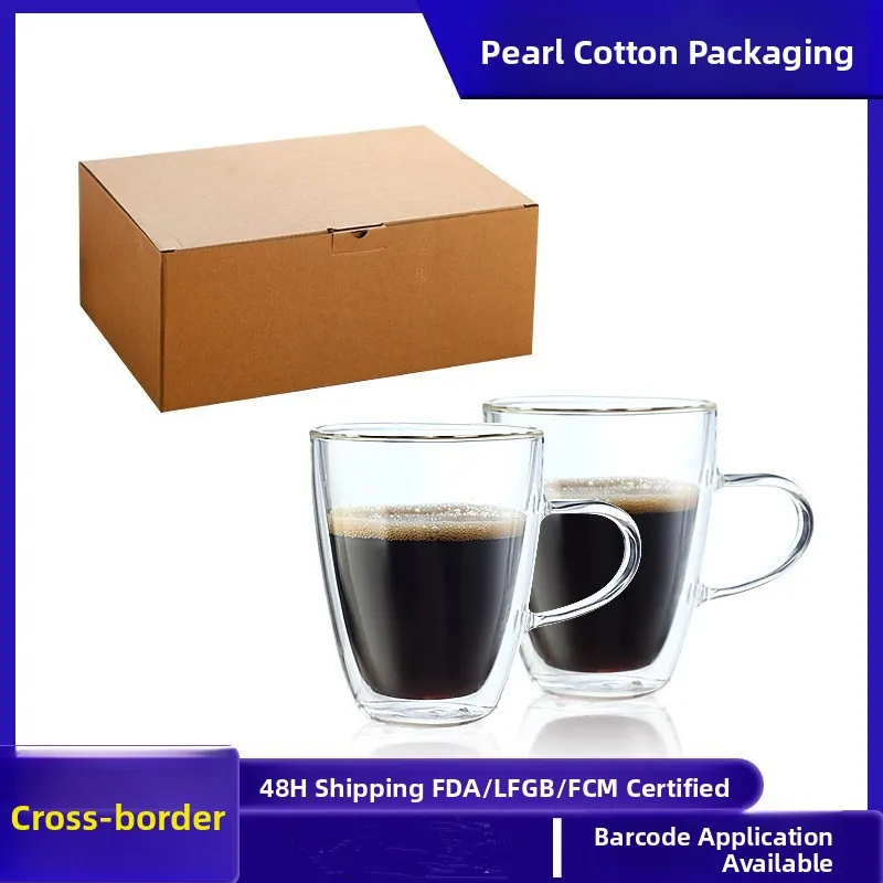 Double Layered Glass Cup Set 330ml Coffee Cups Insulated with Handle Water Cups Heat Resistant Comfortable Casual Slippers
Double Layered Glass Cup Set 330ml Coffee Cups Insulated with Handle Water Cups Heat Resistant Comfortable Casual Slippers