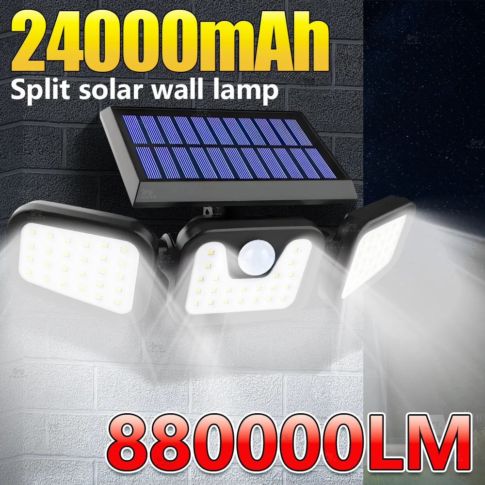 24000mAh High-Capacity Solar Outdoor Lights Split Solar LED Light Waterproof Outdoor Solar Light Garden Motion Sensor Wall Light
24000mAh High-Capacity Solar Outdoor Lights Split Solar LED Light Waterproof Outdoor Solar Light Garden Motion Sensor Wall Light