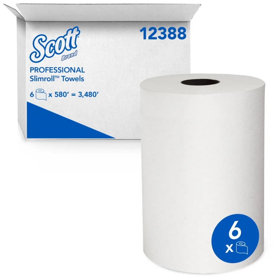 Professional Slimroll Hard Roll Paper Towels Bulk 12388 Hardwound Absorbency Pockets White for compatible Kimberly-Clark Profes
Professional Slimroll Hard Roll Paper Towels Bulk 12388 Hardwound Absorbency Pockets White for compatible Kimberly-Clark Profes