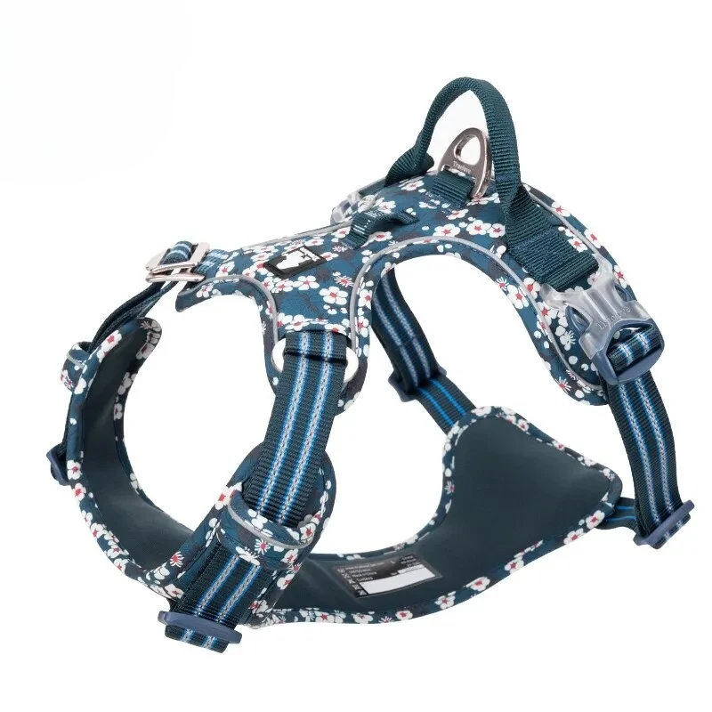 Pet dog large, medium, and small dog straps are waterproof and reflective, with adjustable vest with floral pattern
Pet dog large, medium, and small dog straps are waterproof and reflective, with adjustable vest with floral pattern