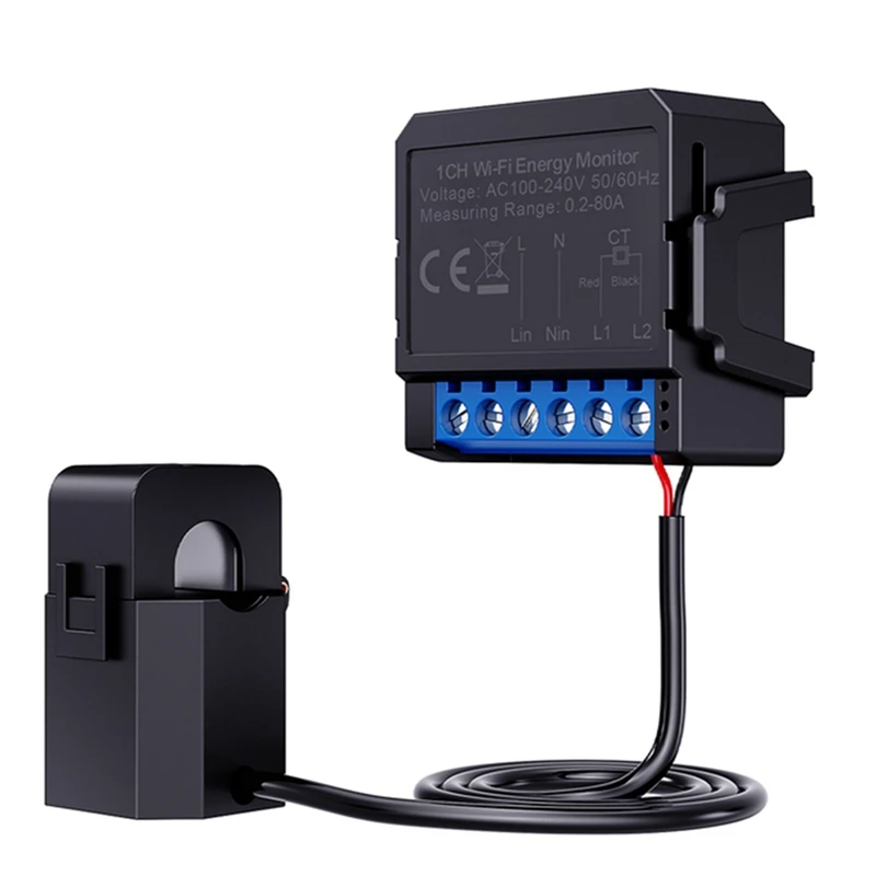 1 PCS Tuya Wifi Smart Energy Meter, Black Plastic Clamp Kwh Power Production Consumption Bidirectional Monitoring Meter
1 PCS Tuya Wifi Smart Energy Meter, Black Plastic Clamp Kwh Power Production Consumption Bidirectional Monitoring Meter