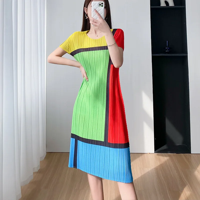 Miyake Women's Pleated Temperament Loose Fit Comfortable Casual Color Matching Dress Women's New Summer 2024 Women's Clothing
Miyake Women's Pleated Temperament Loose Fit Comfortable Casual Color Matching Dress Women's New Summer 2024 Women's Clothing