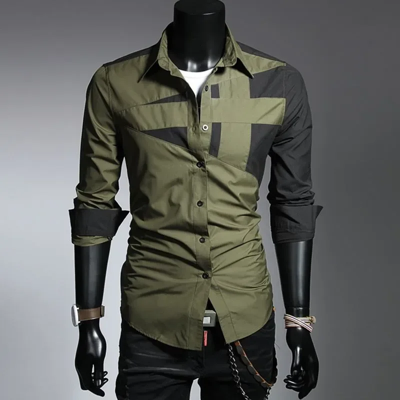 Wholesale 2021 Fashion Spring Summer Casual Business Men's Irregular Patchwork Camisa Masculina Slim Long Sleeve Dress Shirts
Wholesale 2021 Fashion Spring Summer Casual Business Men's Irregular Patchwork Camisa Masculina Slim Long Sleeve Dress Shirts
