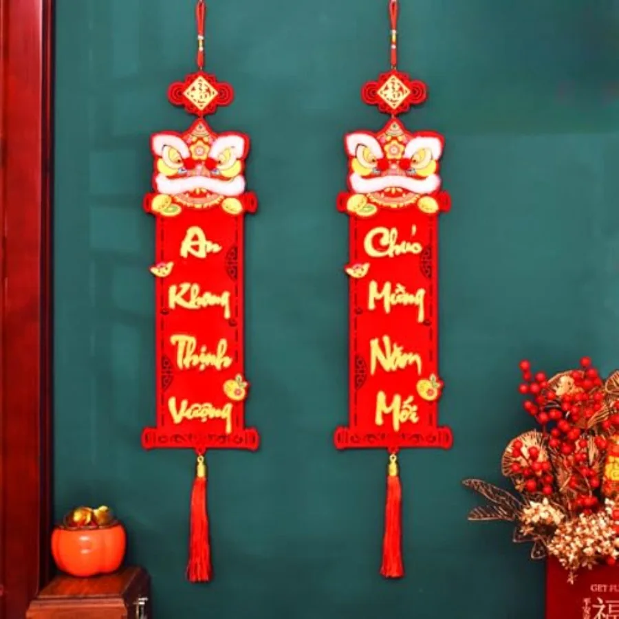 Вьетнамские новогодние красные подвесные украшения 2026: Азиатские новогодние куплеты для декора к Вьетнамскому Новому году
Вьетнамские новогодние красные подвесные украшения 2026: Азиатские новогодние куплеты для декора к Вьетнамскому Новому году