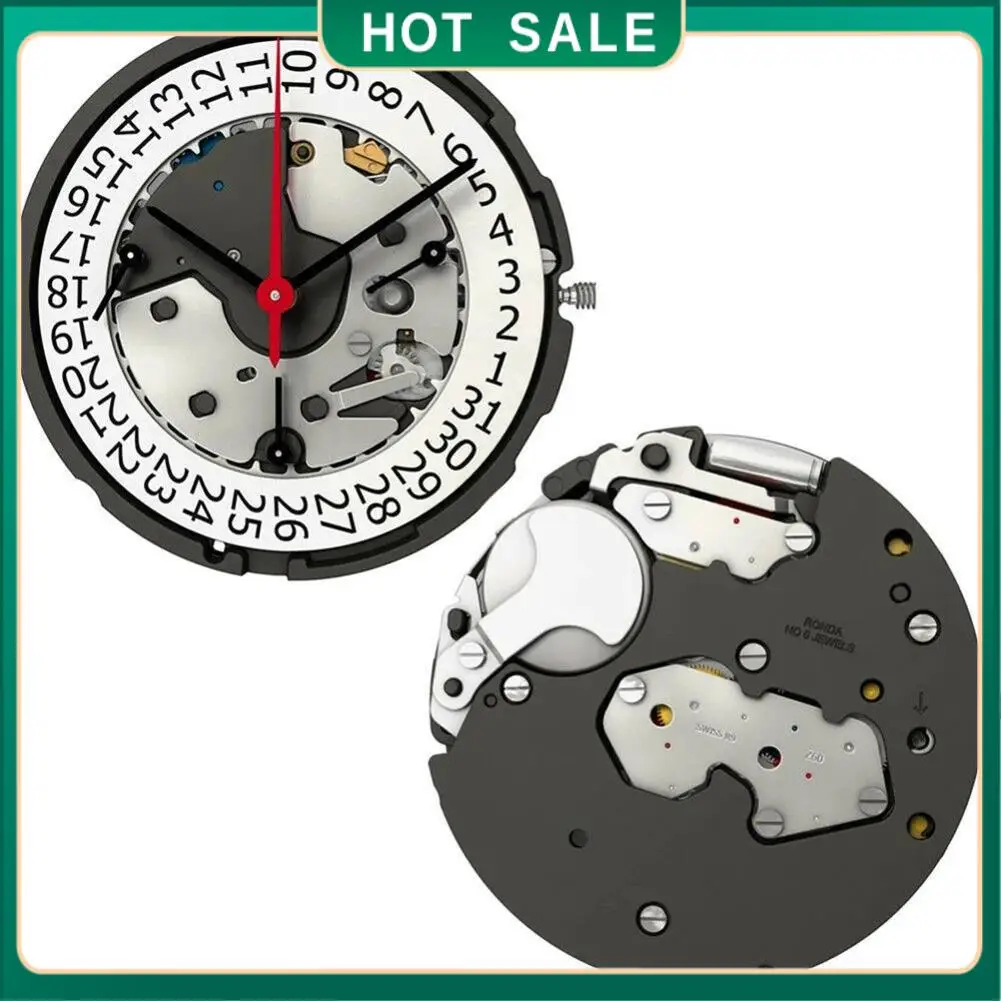 Мой дом, 6 стрелок, один календарь с датой на 4 часа, кварцевый сменный механизм для часов RONDA Z60, запасные части с батареей
Мой дом, 6 стрелок, один календарь с датой на 4 часа, кварцевый сменный механизм для часов RONDA Z60, запасные части с батареей