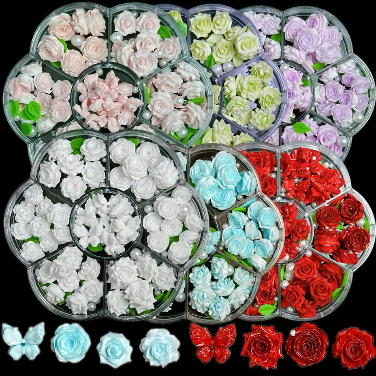 1Box Various Creative Glossy Butterfly Rose Nail Art Charms 3D Colorful Glitter Leaf Peony Flowers Mixed Nail Decorations DIY
1Box Various Creative Glossy Butterfly Rose Nail Art Charms 3D Colorful Glitter Leaf Peony Flowers Mixed Nail Decorations DIY